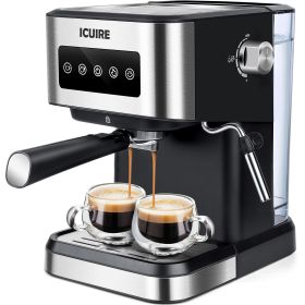 spresso Machine with Milk Frother, 20 Bar Pump Pressure Coffee Machine, 1.5L/50oz Removable Water Tank, 1050W Semi-Automatic Espresso/Latte/Cappuccina