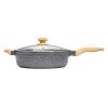 Prairie Signature 6-Quart Cast Aluminum Jumbo Sauté Pan, Linen Speckle