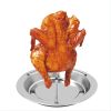 1pc Stainless Steel Roast Chicken Rack; Roast Chicken Pan; Detachable Roast Chicken Rack With Bottom Plate; Grill