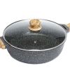 Prairie Signature 6-Quart Cast Aluminum Jumbo Sauté Pan, Linen Speckle