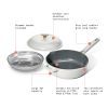 All-in-One 4 QT Hero Pan with Steam Insert, 3 Pc Set, Sage Green by Drew Barrymore