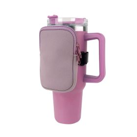 New Neoprene Cup Body Bag 40oz Water Cup Out Portable Small Bag Cow Multi-functional Key And COIN Case (Option: lavender)