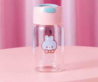 New Glass High Borosilicate Portable Female Cute Mini (Option: Light Pink-150ml)