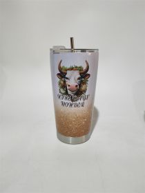 Digital Printing Halloween Cup With Straw (Option: 25 Style-600ml)