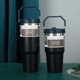 Portable Portable Cup Large Capacity (Option: Black Single Drink-900ML)