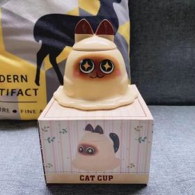 Cute Cat Cup Siamese Cat With Lid (Option: Meow Cup Sparkling Crystal-Single Cup Gift Bag)