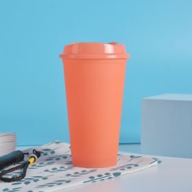 Creative Heat Change Plastic Cup (Option: Orange-401to500ml)