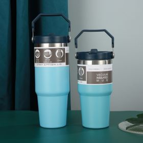 Portable Portable Cup Large Capacity (Option: Blue Single Drink-600 Ml)