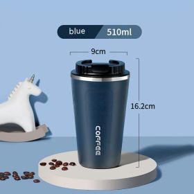 Stainless Steel Portable Convenient Cup (Option: Blue 510ML-380mlto510ml)