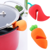 Creative Pepper Carrot Chicken Thigh Shape Overflow Stopper Cute Silicone Spill-proof Pot Lid Rack Pot Cover Lifter Kitchen Tool