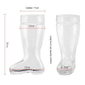 750ml1400ml2450ml Creative Boots Beer Steins (Option: Transparent-2450ml)