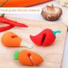 Creative Pepper Carrot Chicken Thigh Shape Overflow Stopper Cute Silicone Spill-proof Pot Lid Rack Pot Cover Lifter Kitchen Tool