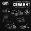 Thyme & Table Nonstick 12-Piece Cookware Set, Gold